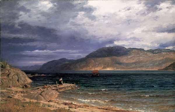 Amaldus Clarin Nielsen Enes ved Hardangerfjord Spain oil painting art